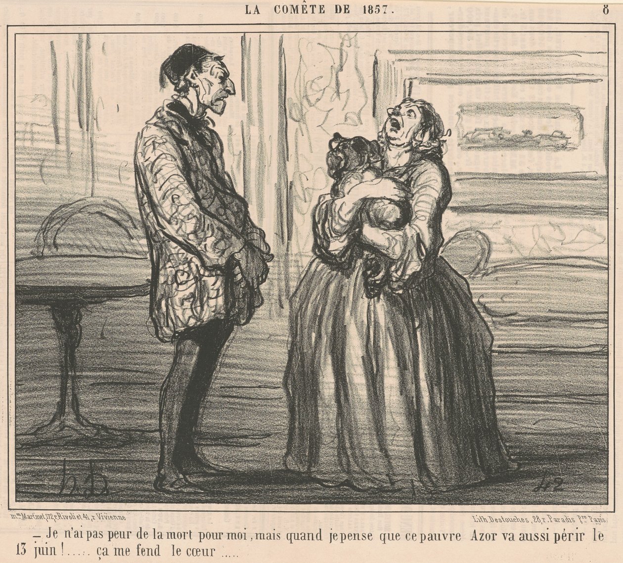 Benim için ölümden korkmuyorum... by Honoré Daumier