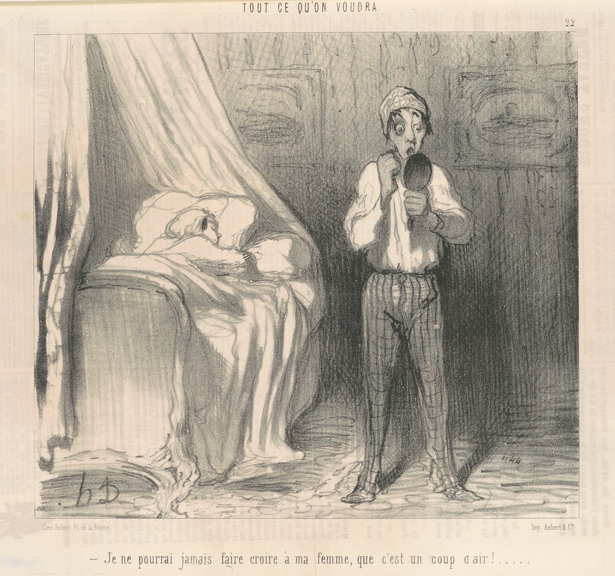Karımı asla inandıramadım... by Honoré Daumier
