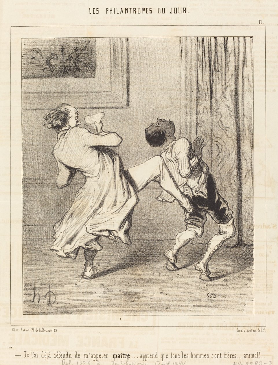 Bana efendi demeni zaten yasakladım... by Honoré Daumier