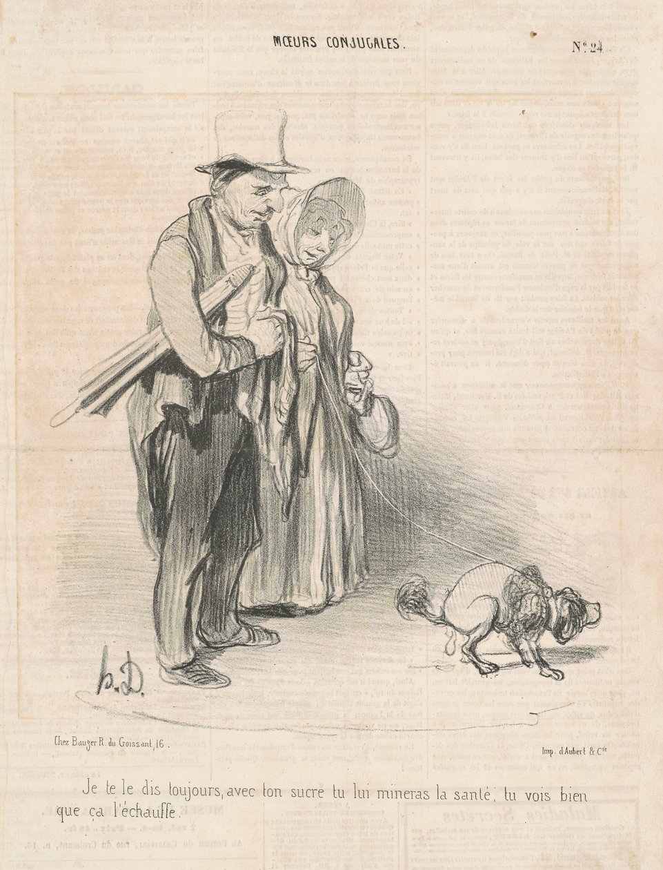 Sana hep söylüyorum, şekerinle... by Honoré Daumier