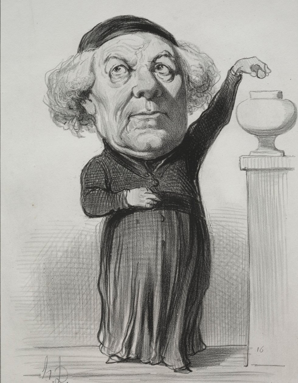 Jean Jacques Fayet, Orleans Piskoposu, 1849. by Honoré Daumier