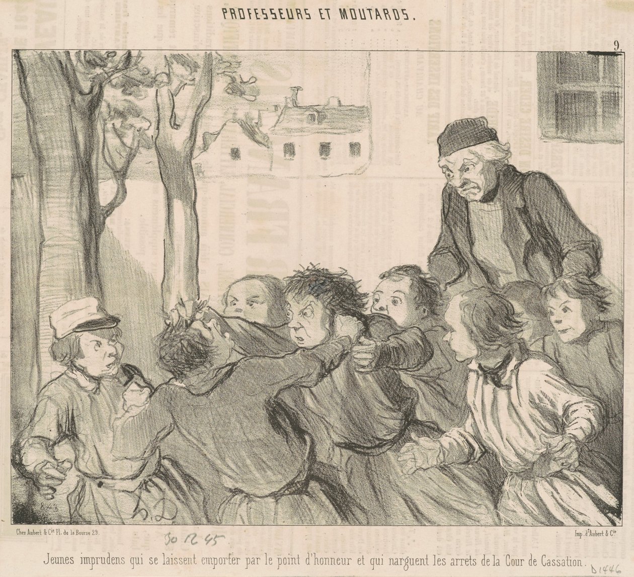 Kendini kaptıran pervasız gençler... by Honoré Daumier