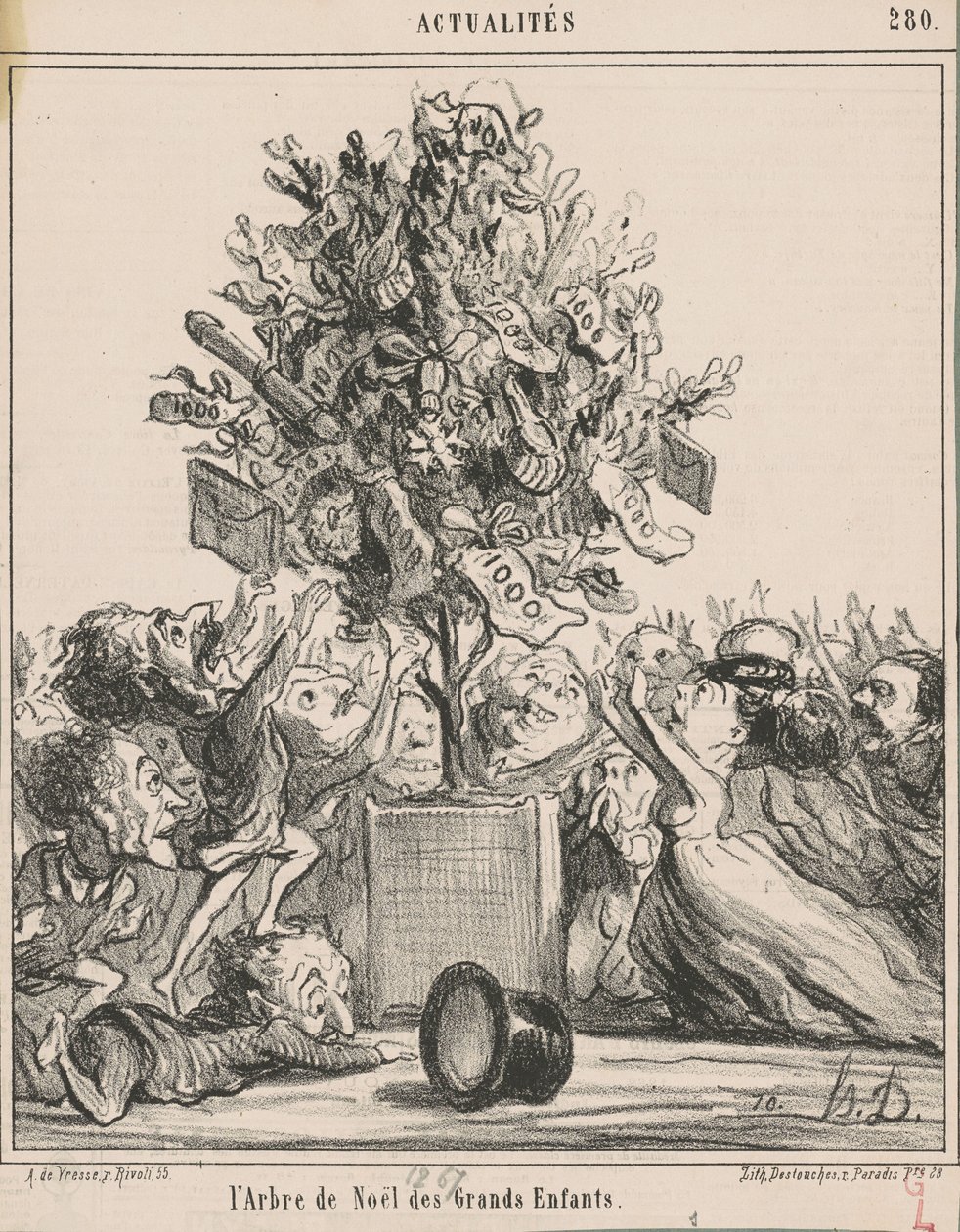 Büyük Çocukların Noel Ağacı by Honoré Daumier
