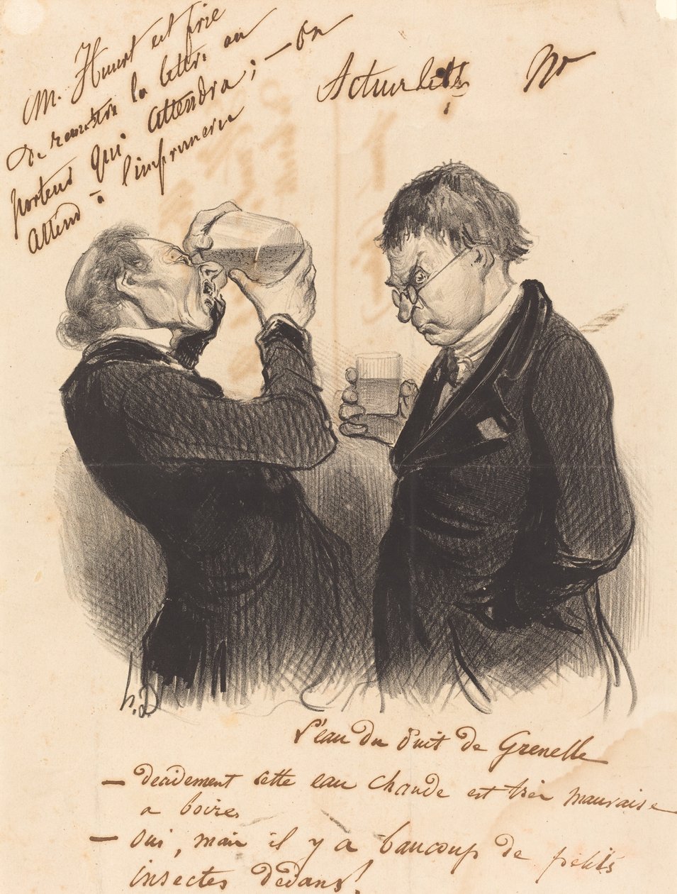 Grenelle kuyusundan su by Honoré Daumier