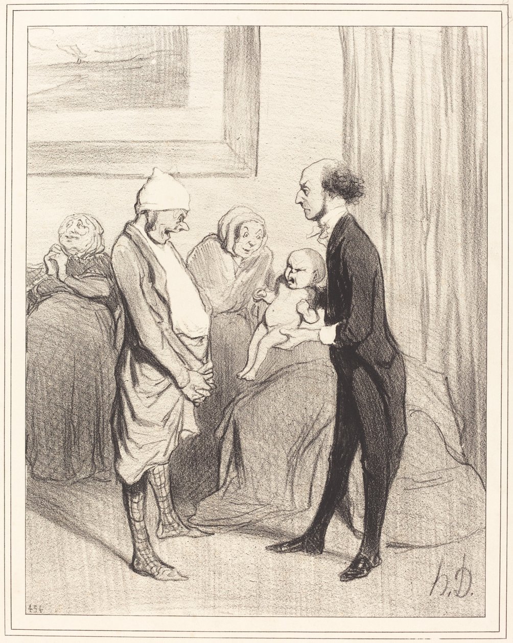 hayata giriş by Honoré Daumier