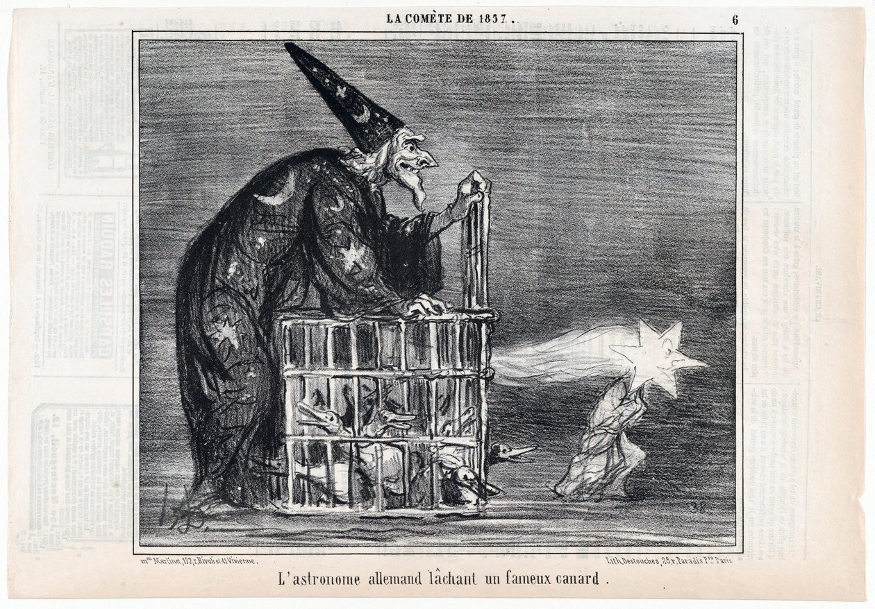 1857 Kuyruklu Yıldızı, Alman astronom, Le Charivari, pub