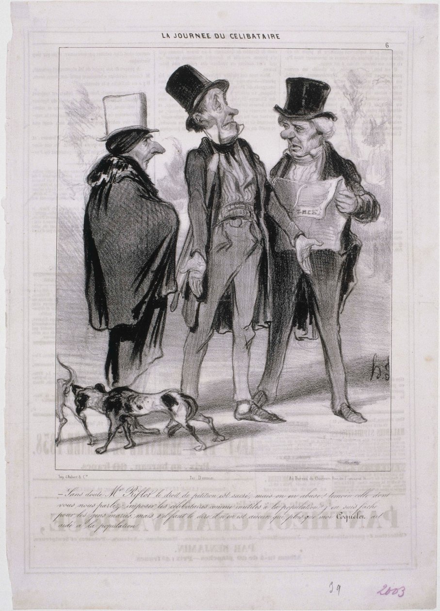 bekarlığa veda günü by Honoré Daumier