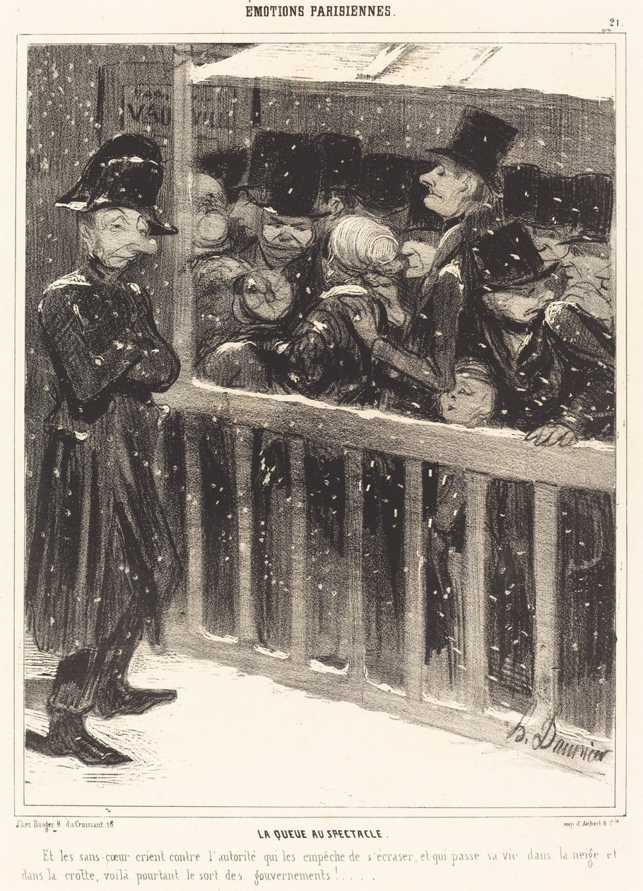 Gösterideki Kuyruk by Honoré Daumier