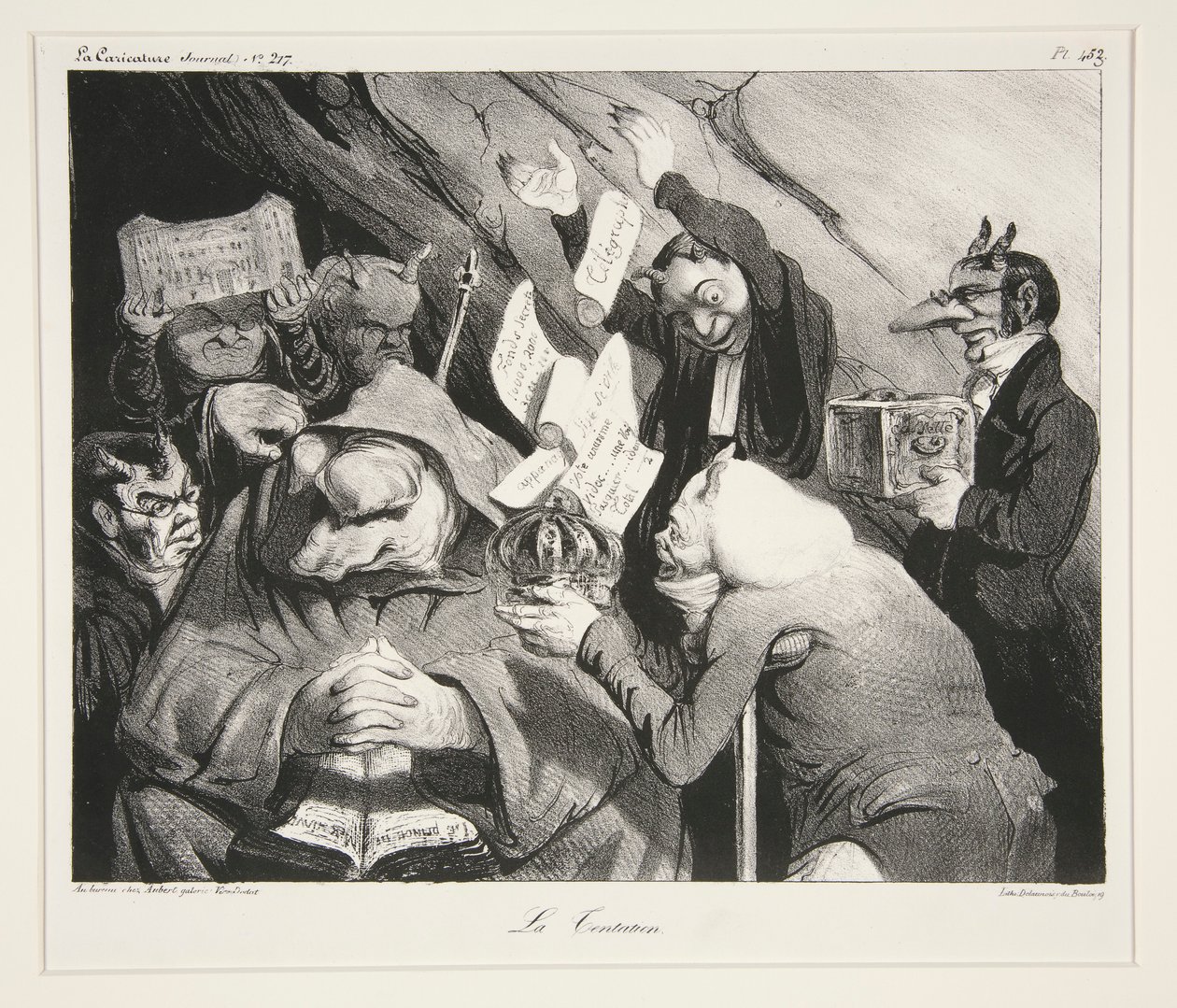 La Tentation. (Günaha.), pl. 453 numaralı La Caricature dergisinden. 217 by Honoré Daumier