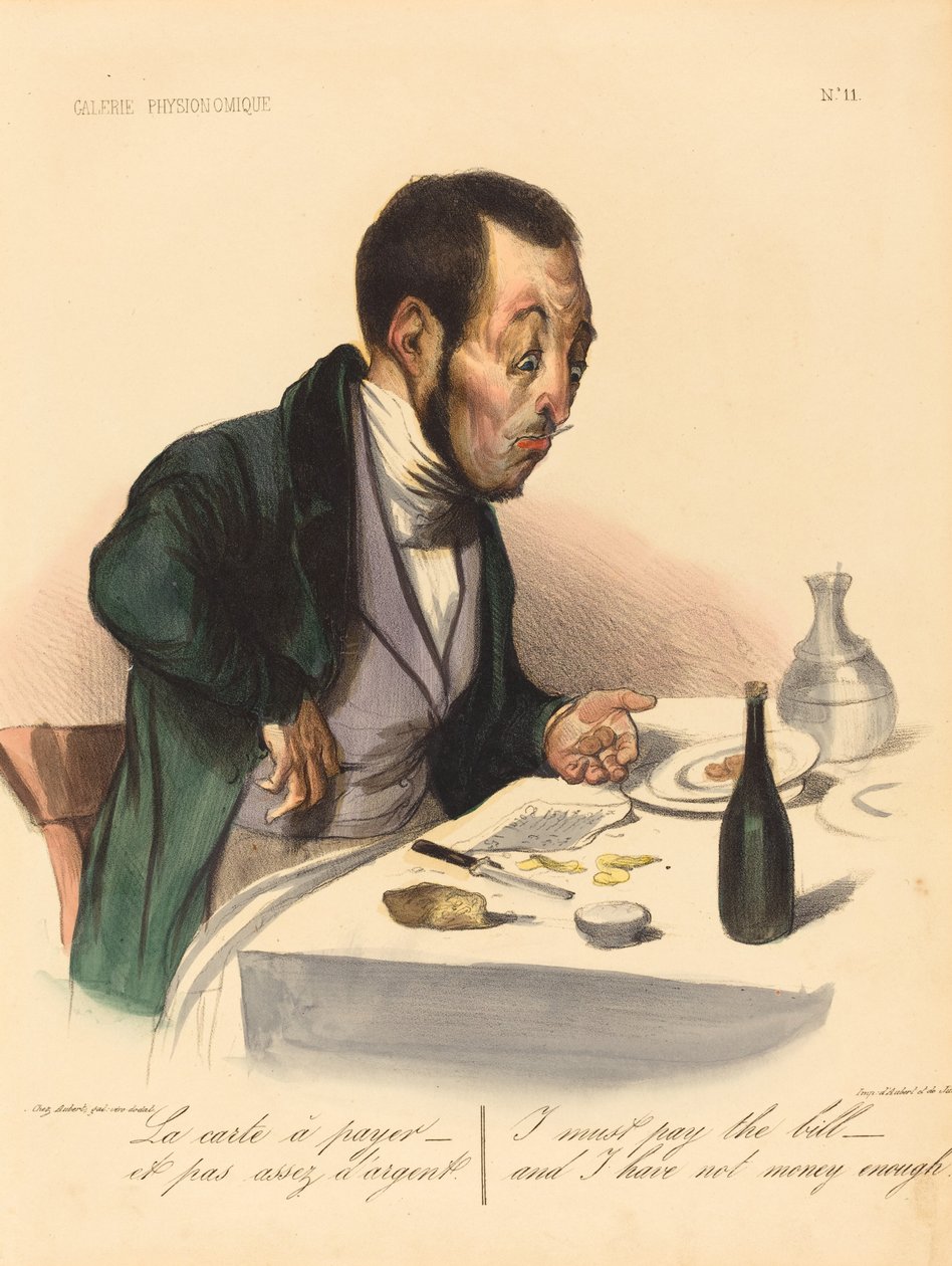 Ödeme yapılacak kart by Honoré Daumier