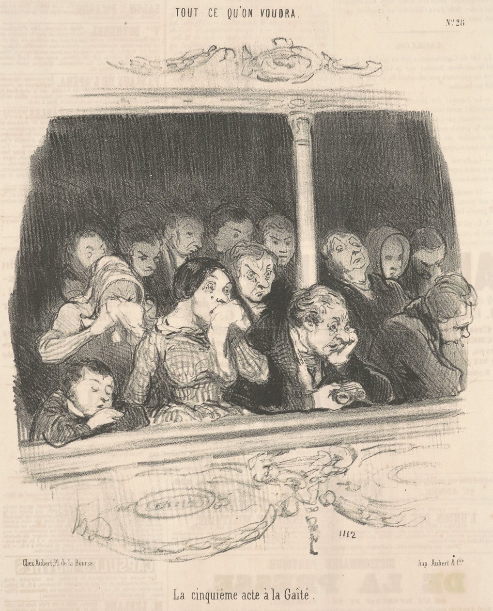 Beşinci perdenin neşesi var by Honoré Daumier