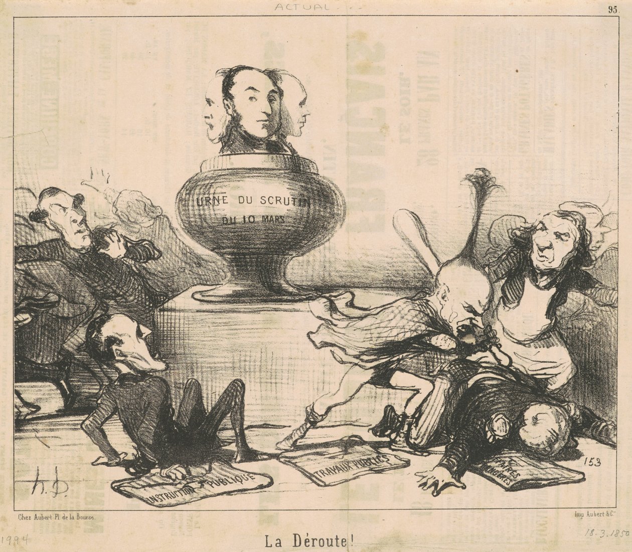La dêroute! by Honoré Daumier