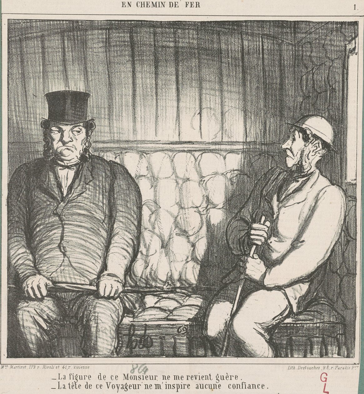 Bu beyefendinin yüzü zar zor akla geliyor... by Honoré Daumier