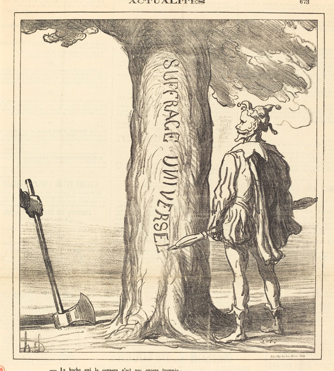 Onu kesecek balta henüz tavlanmadı by Honoré Daumier