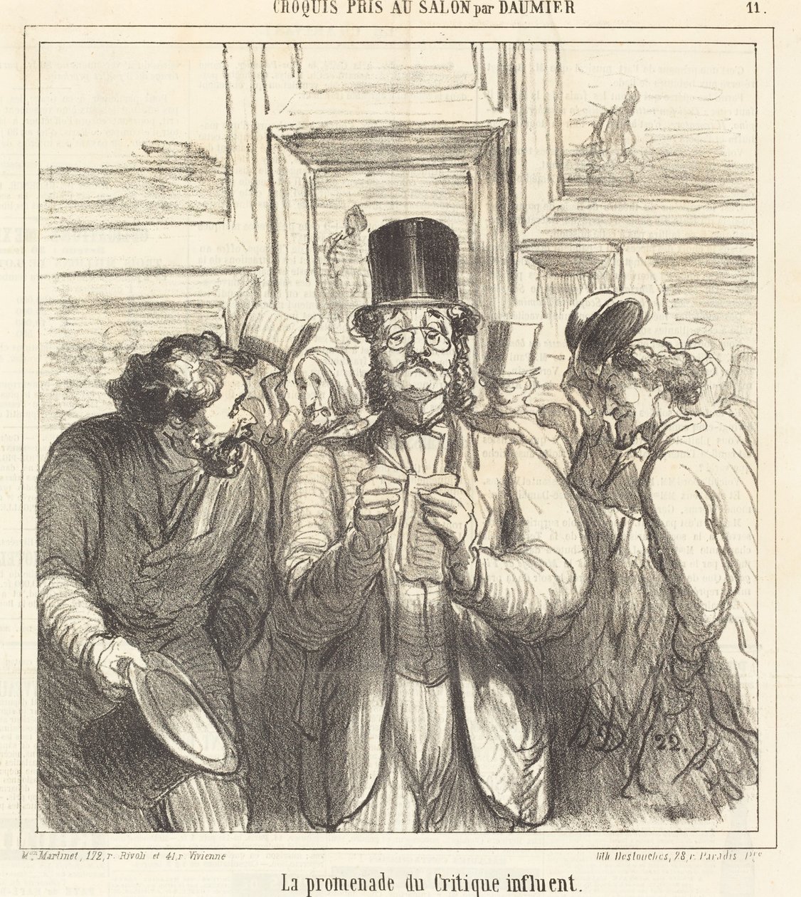 Etkili Eleştirmenin Yürüyüşü by Honoré Daumier