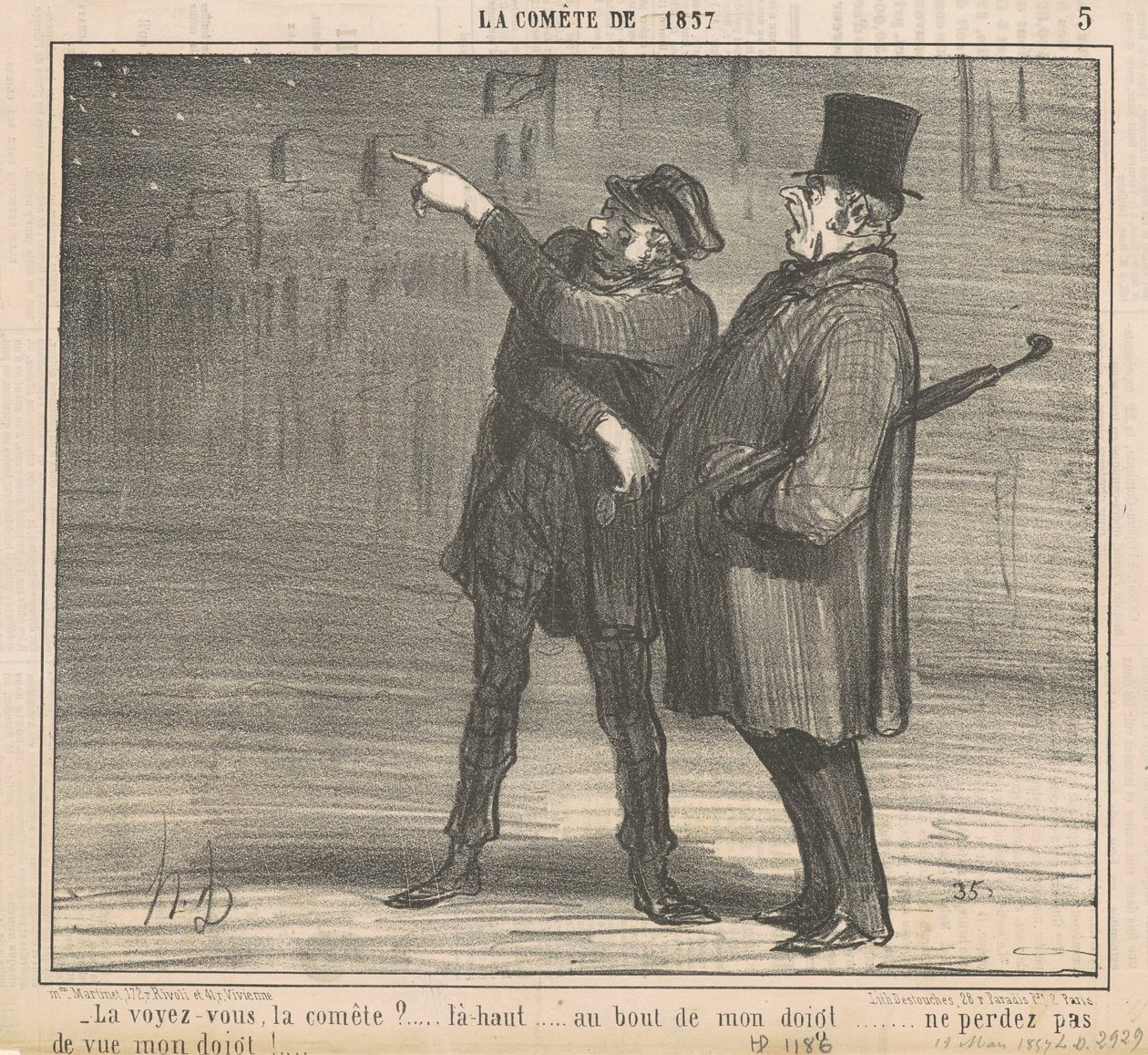Kuyruklu yıldızı görüyor musun? ... by Honoré Daumier