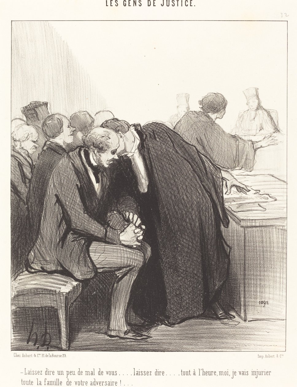 Senin hakkında biraz kötü diyelim... by Honoré Daumier