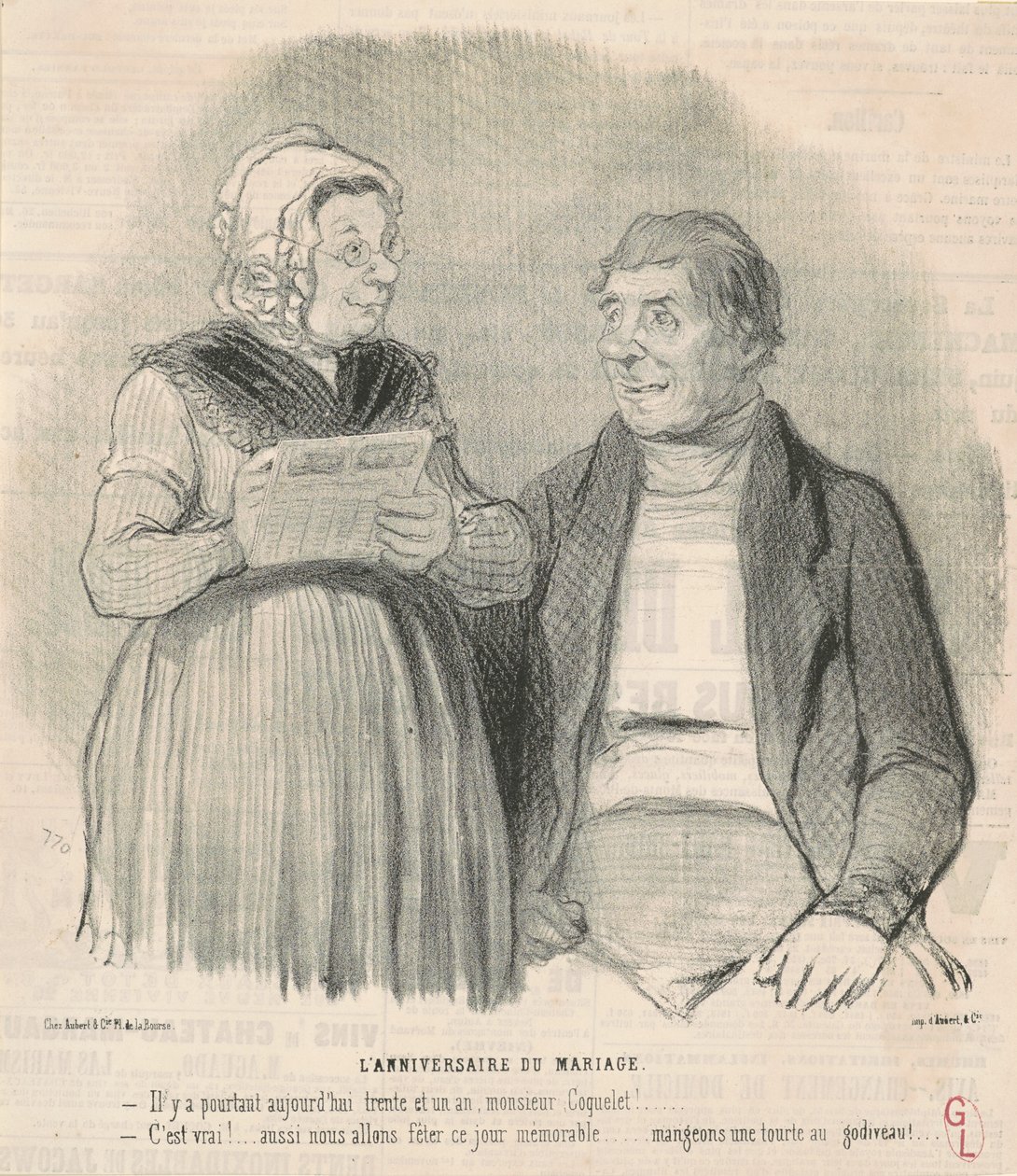 evlilik yıldönümü by Honoré Daumier