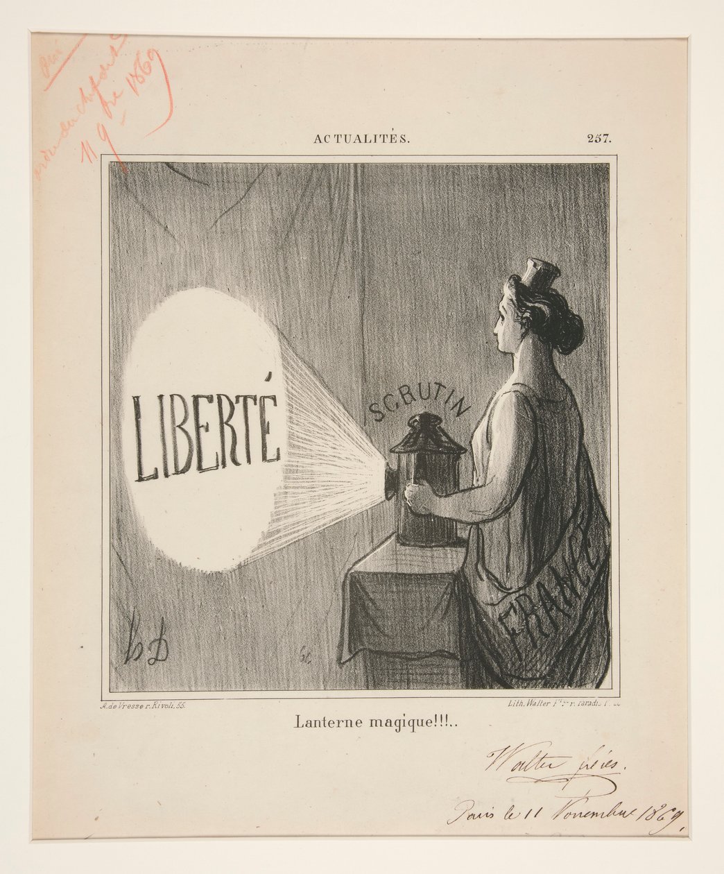 Magic Lantern!!!, Haberlerden #257 by Honoré Daumier