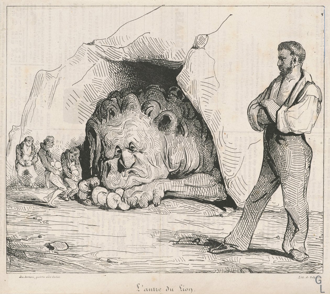 aslanın ineği by Honoré Daumier