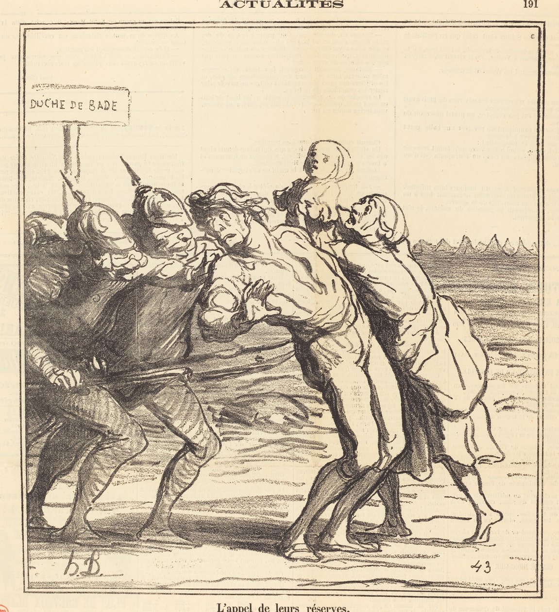 rezervlerinin çağrısı by Honoré Daumier