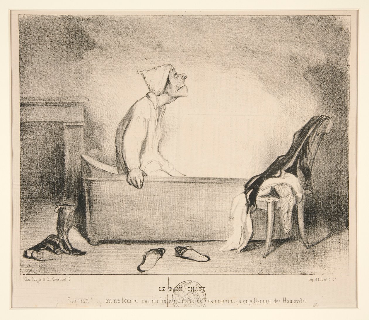 Sıcak Banyo. Vay be! by Honoré Daumier