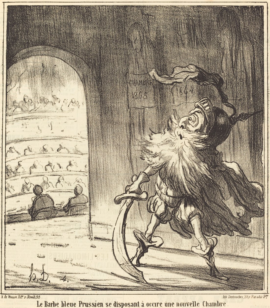 Prusya Mavi Sakal... by Honoré Daumier