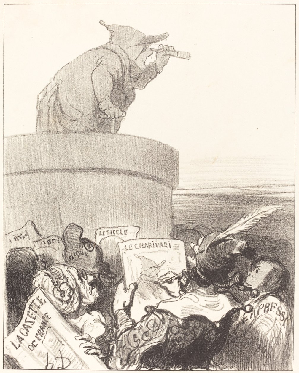 Siyasi ufku düşünen Anayasa by Honoré Daumier