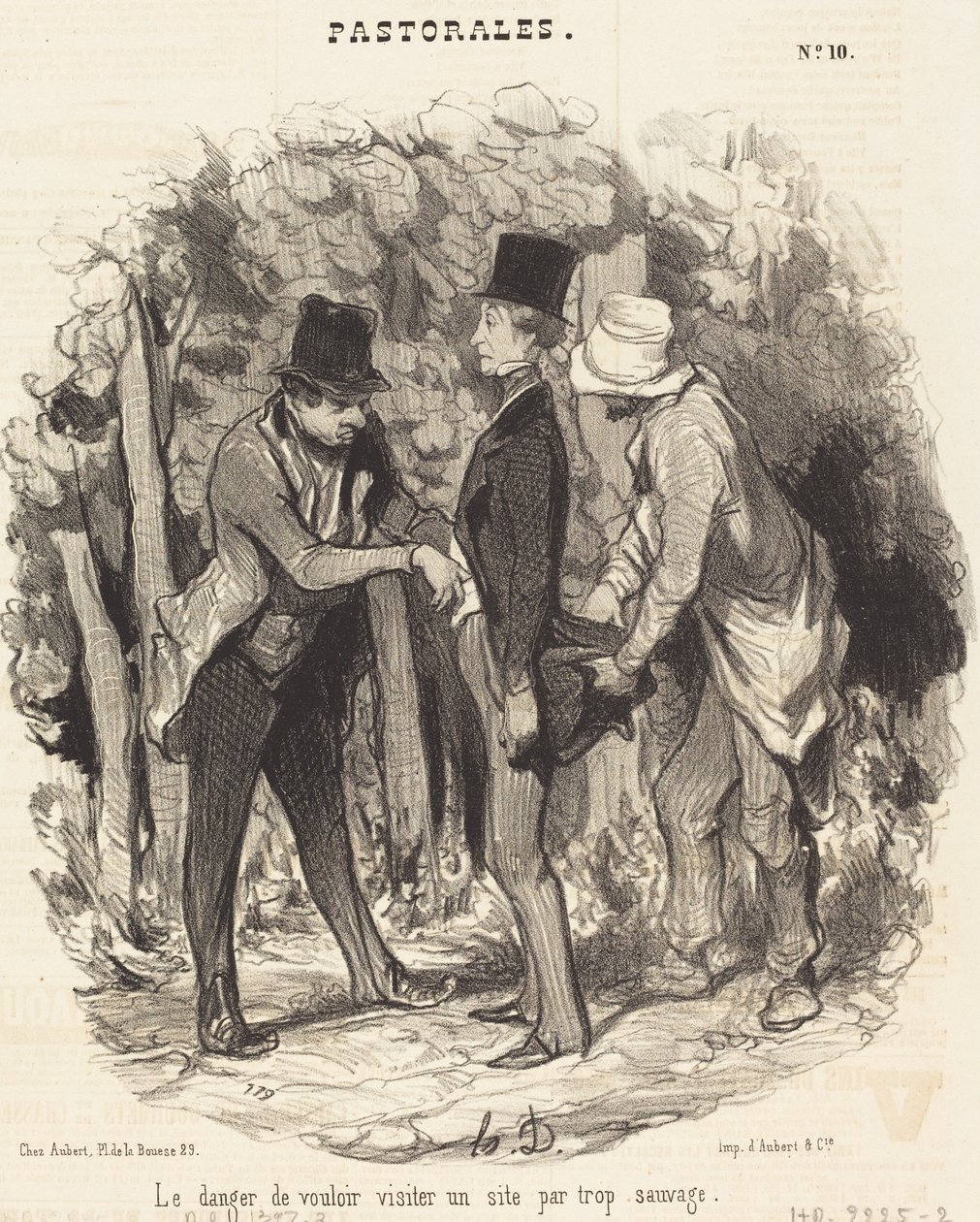 Çok vahşi bir siteyi ziyaret etmenin tehlikesi... by Honoré Daumier
