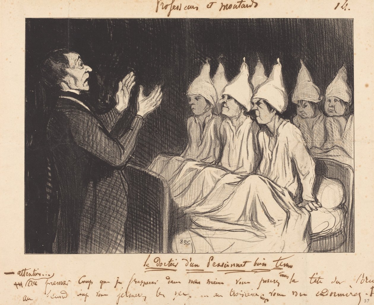 Bakımlı bir yatılı okulun yurdu by Honoré Daumier