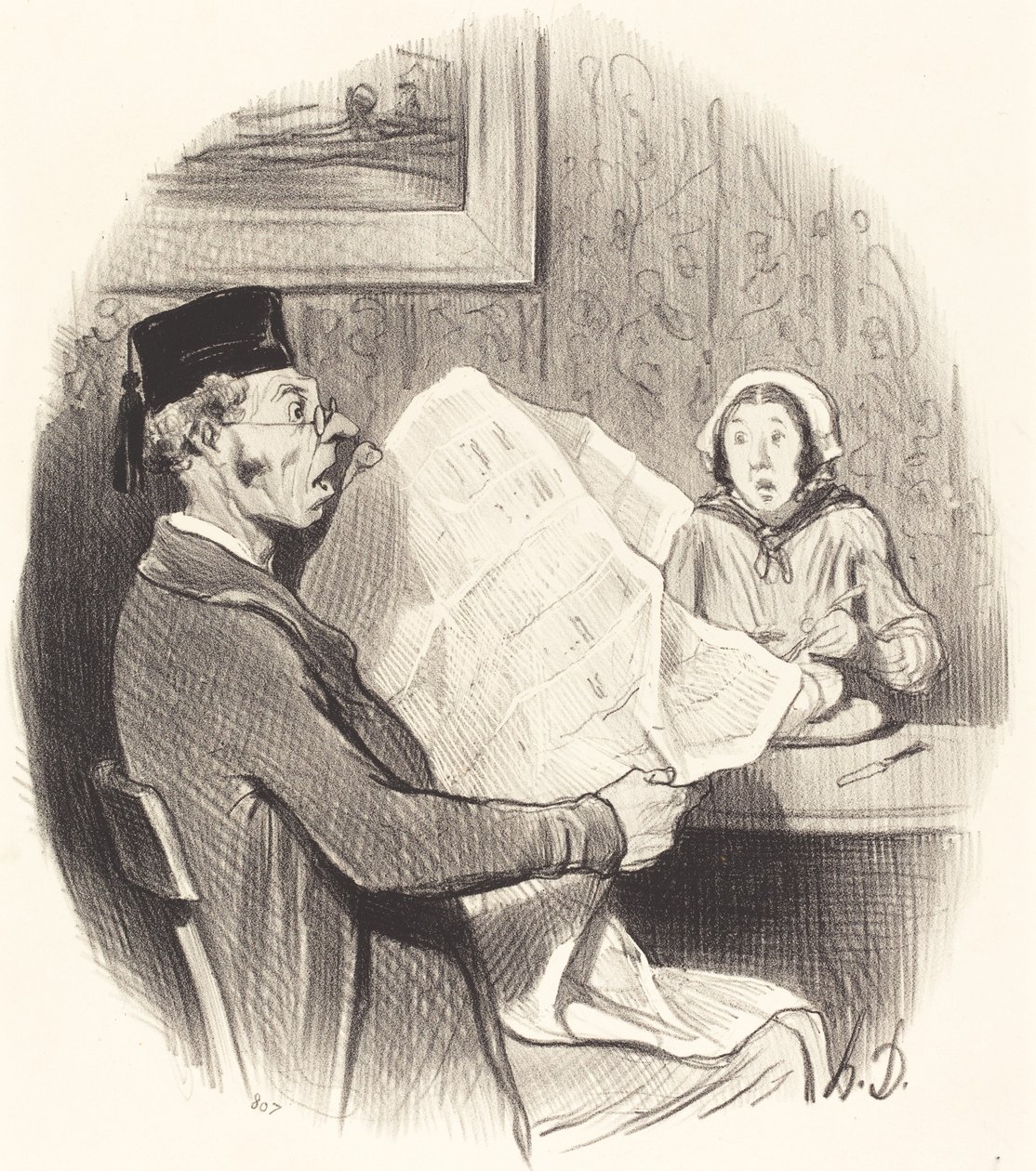 Giderek canavarlaşan Format by Honoré Daumier