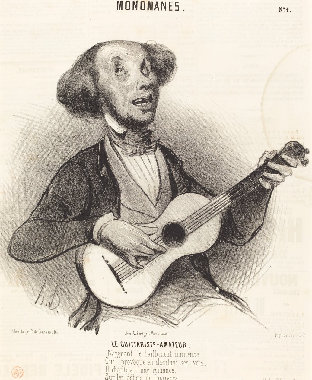 Gitarist-Amatör by Honoré Daumier