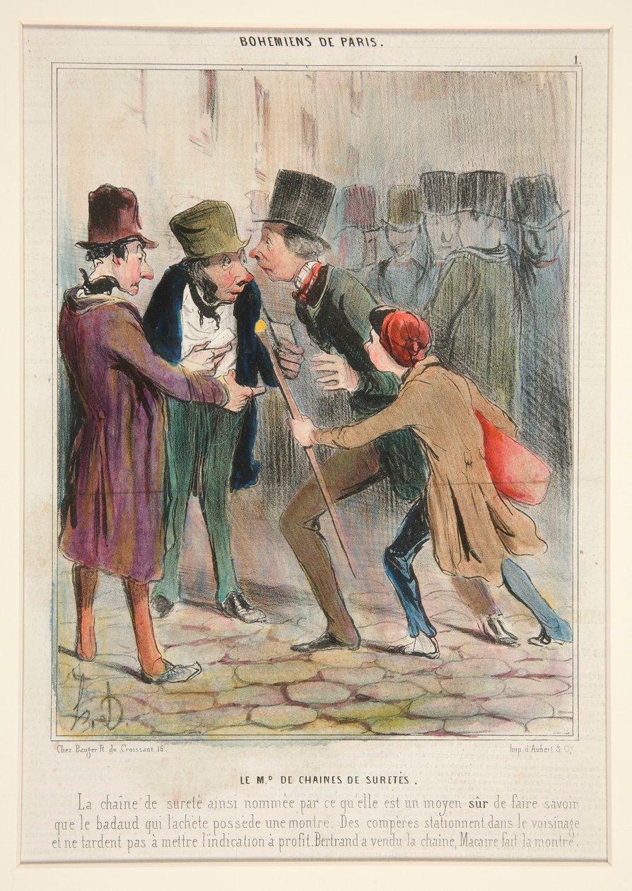 Md. de Chaines du Suretes. Neye göre adlandırılan güvenlik zinciri by Honoré Daumier