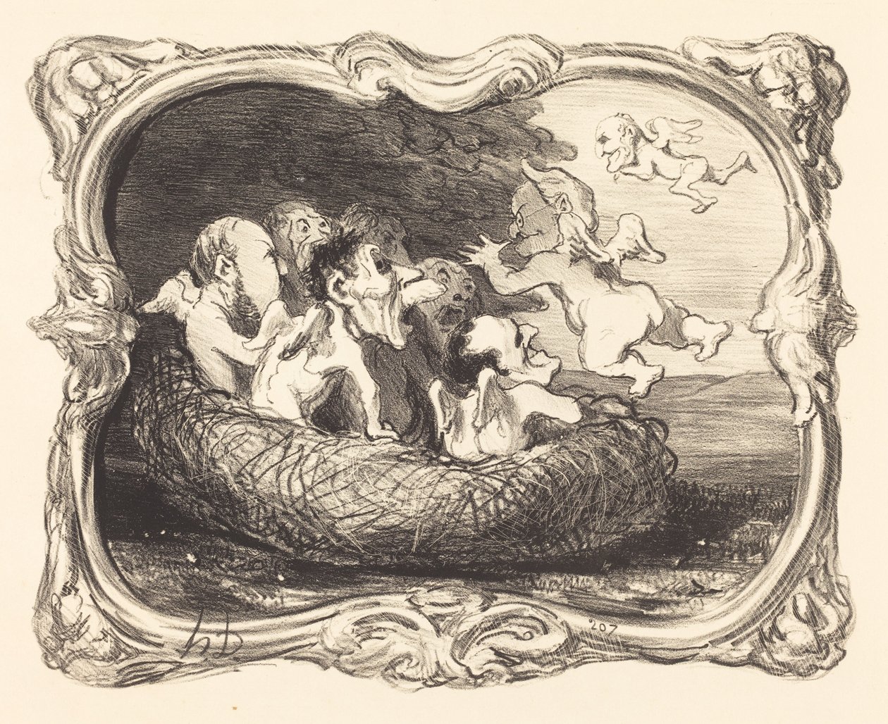 terk edilmiş yuva by Honoré Daumier
