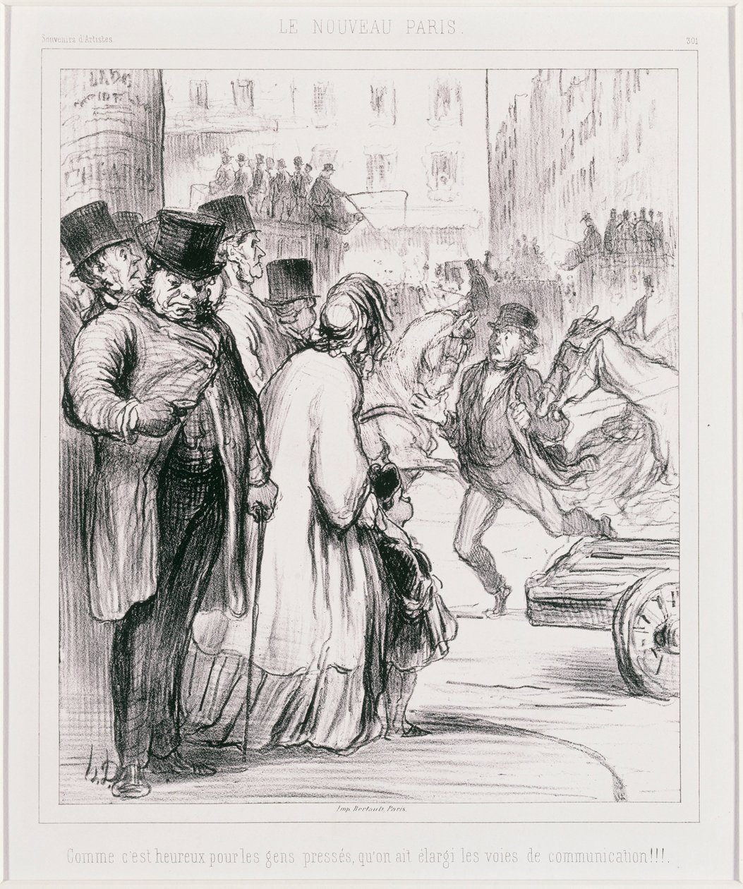 Le Nouveau Paris- İletişim kanallarının genişlemiş olması acelesi olanlar için ne büyük şans. by Honoré Daumier