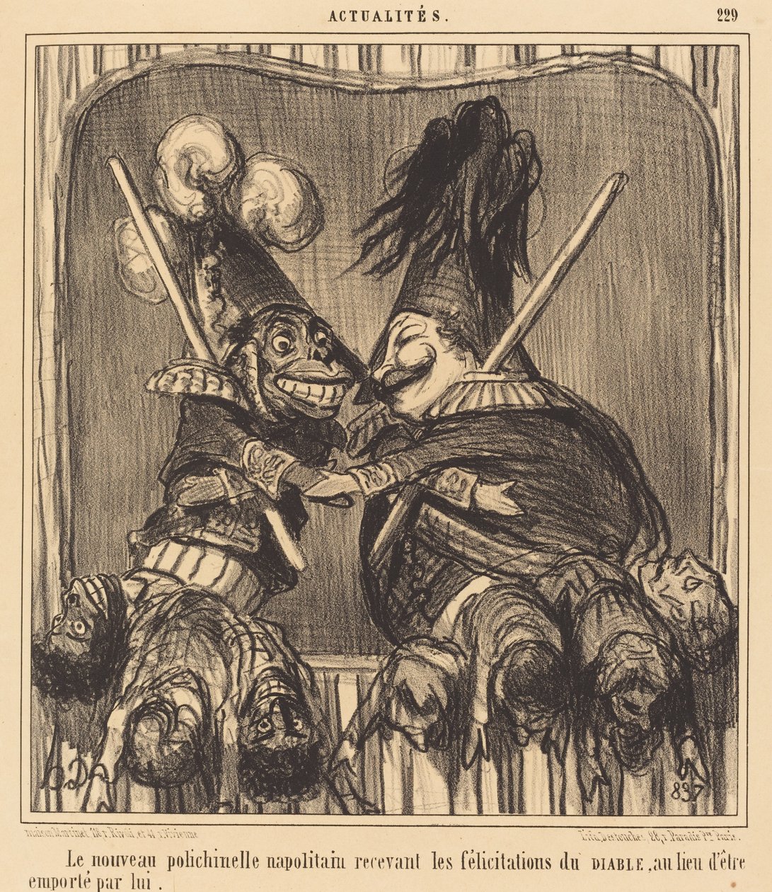 Yeni Napoliten Yumruğu by Honoré Daumier