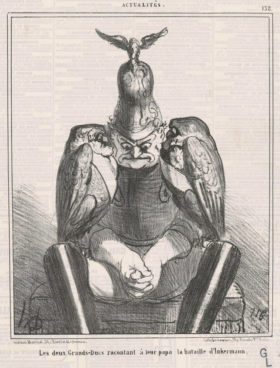 İki büyük dük anlatıyor ...Inkermann by Honoré Daumier