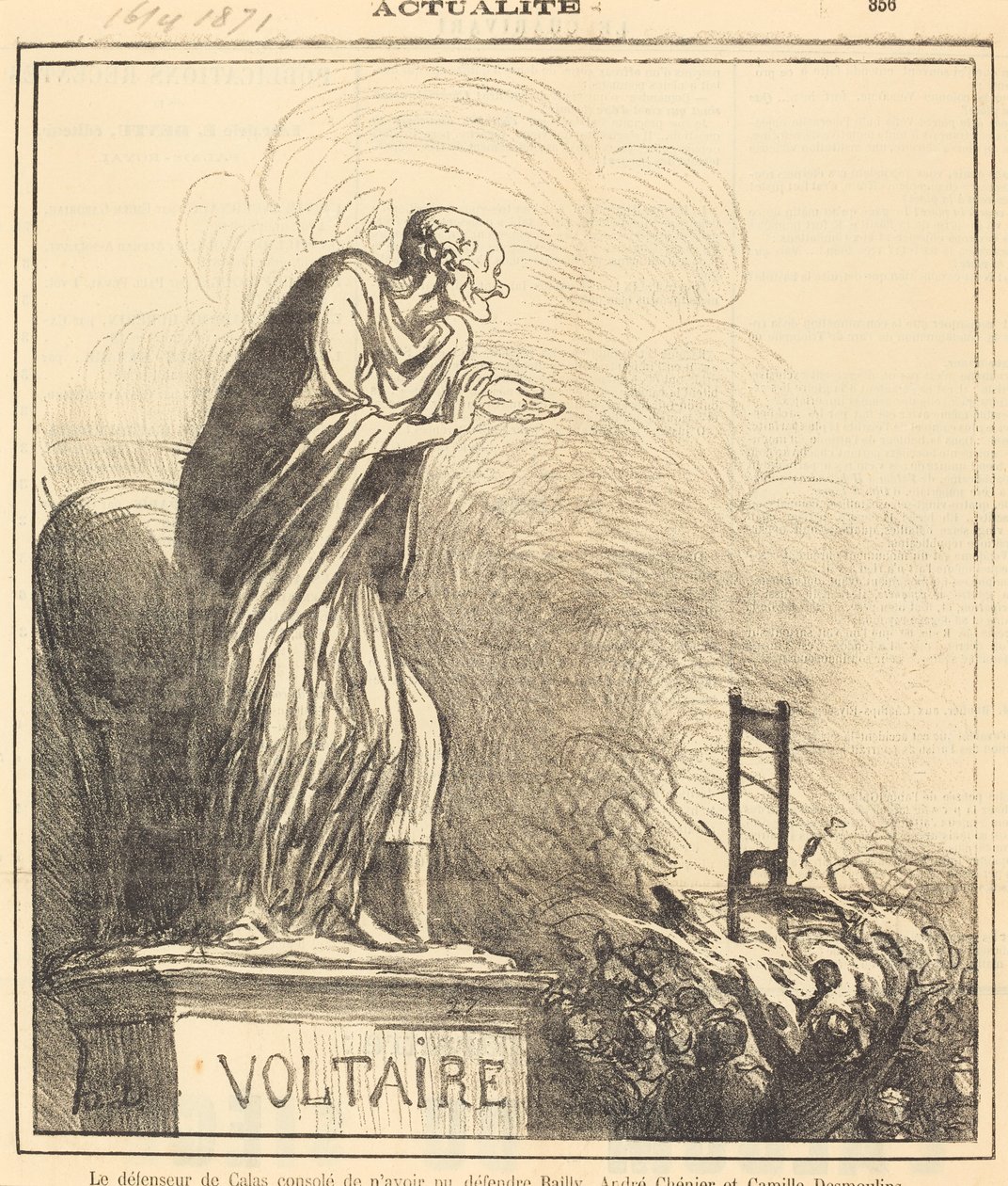 Calas defans oyuncusu teselli etti... by Honoré Daumier