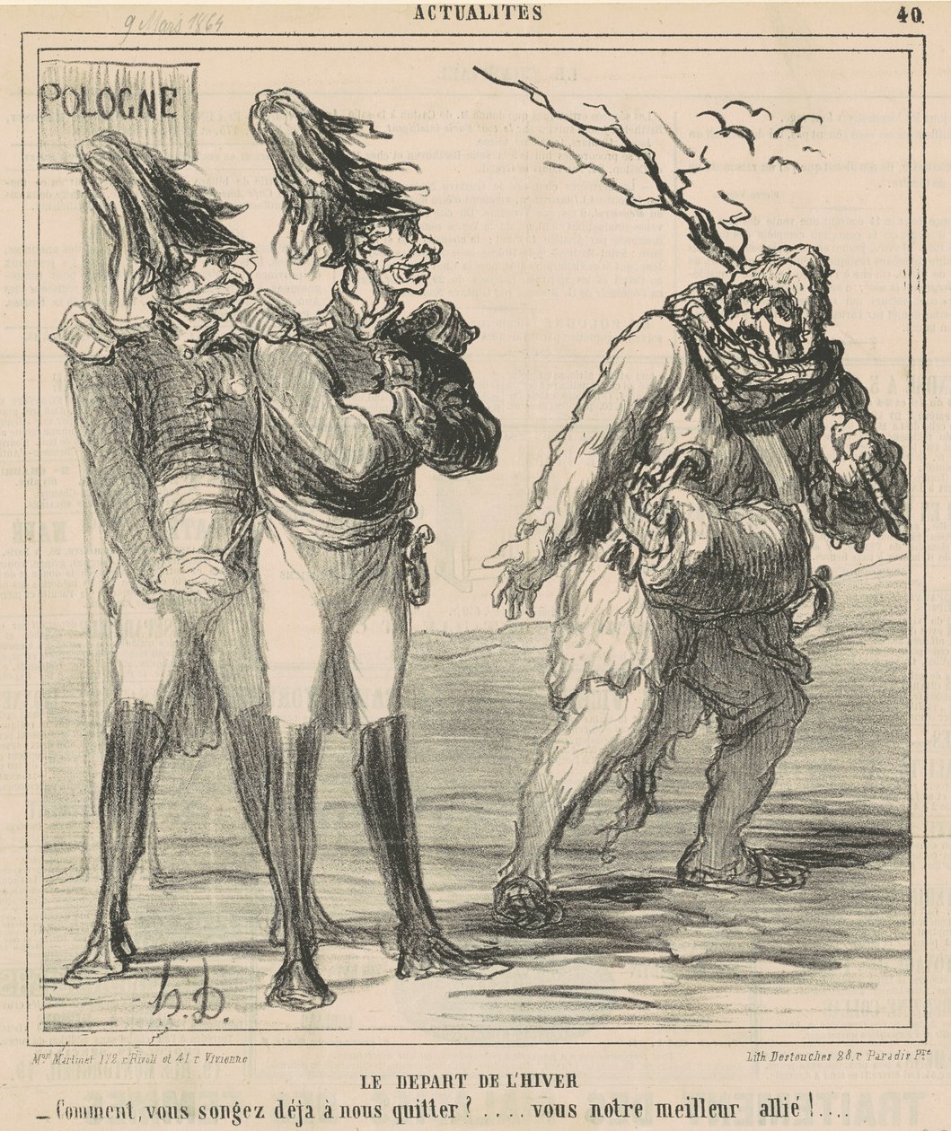 kışın başlangıcı by Honoré Daumier