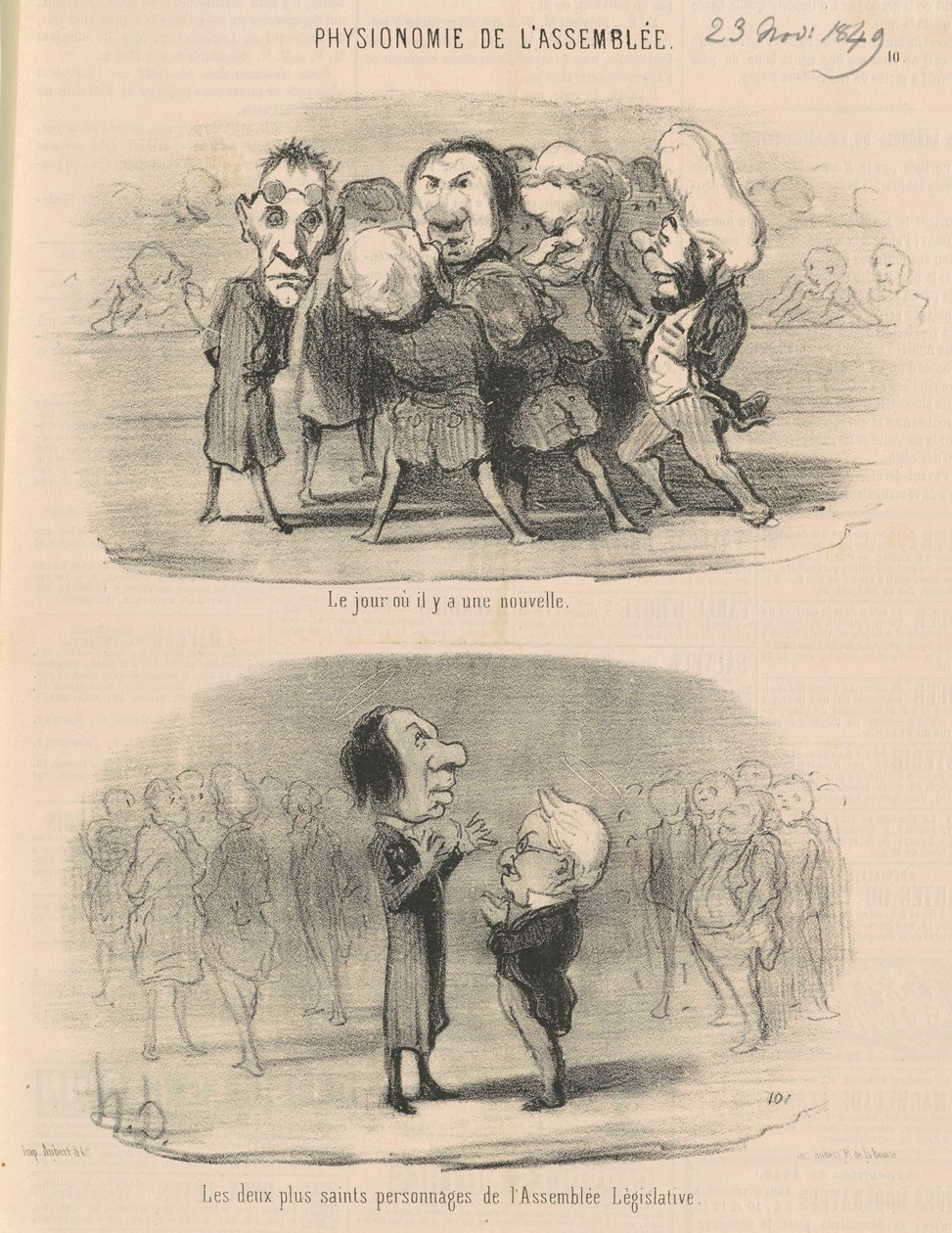 Haberin olduğu gün by Honoré Daumier
