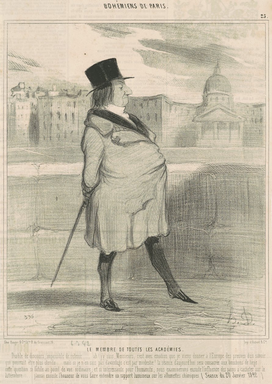 Tüm akademilerin üyesi by Honoré Daumier