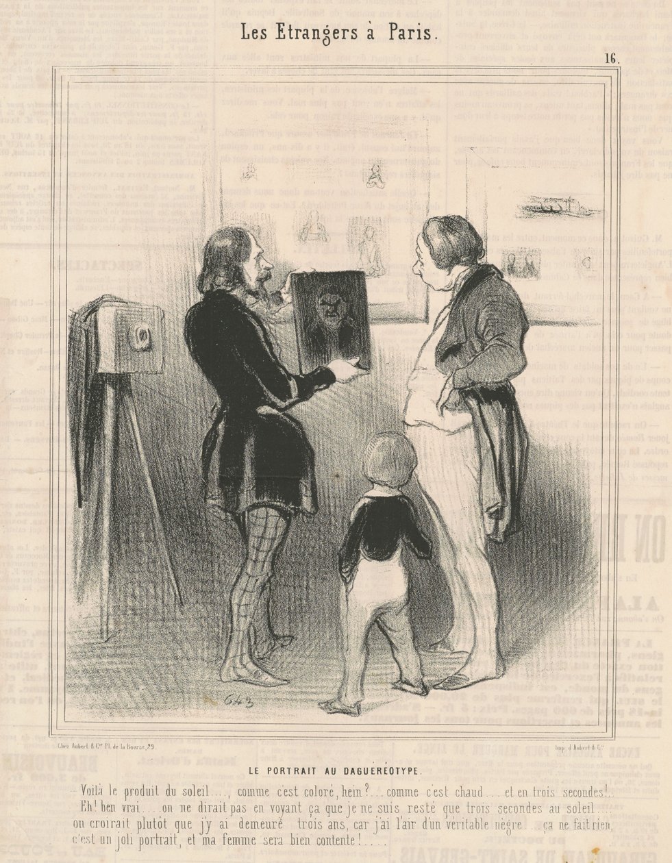 Dagerotype portre by Honoré Daumier