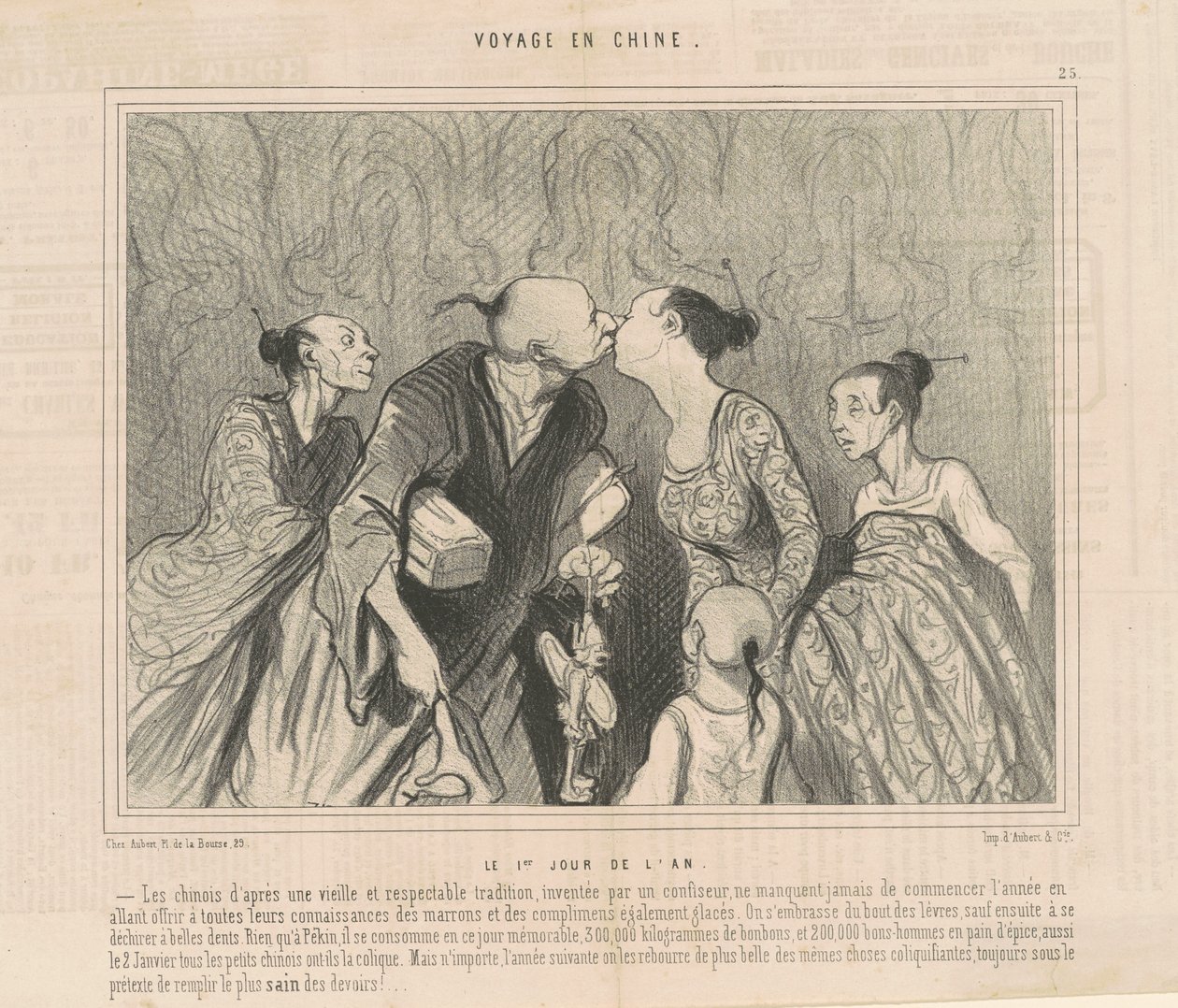 Yılın ilk günü by Honoré Daumier