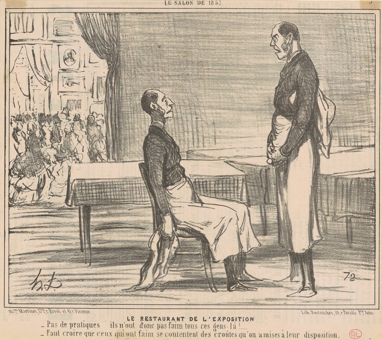 sergi restoranı by Honoré Daumier