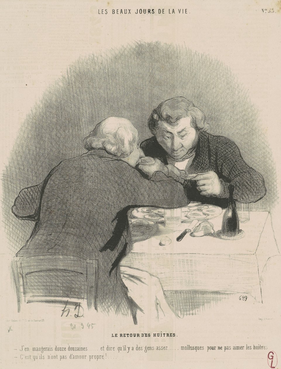 İstiridyelerin dönüşü by Honoré Daumier