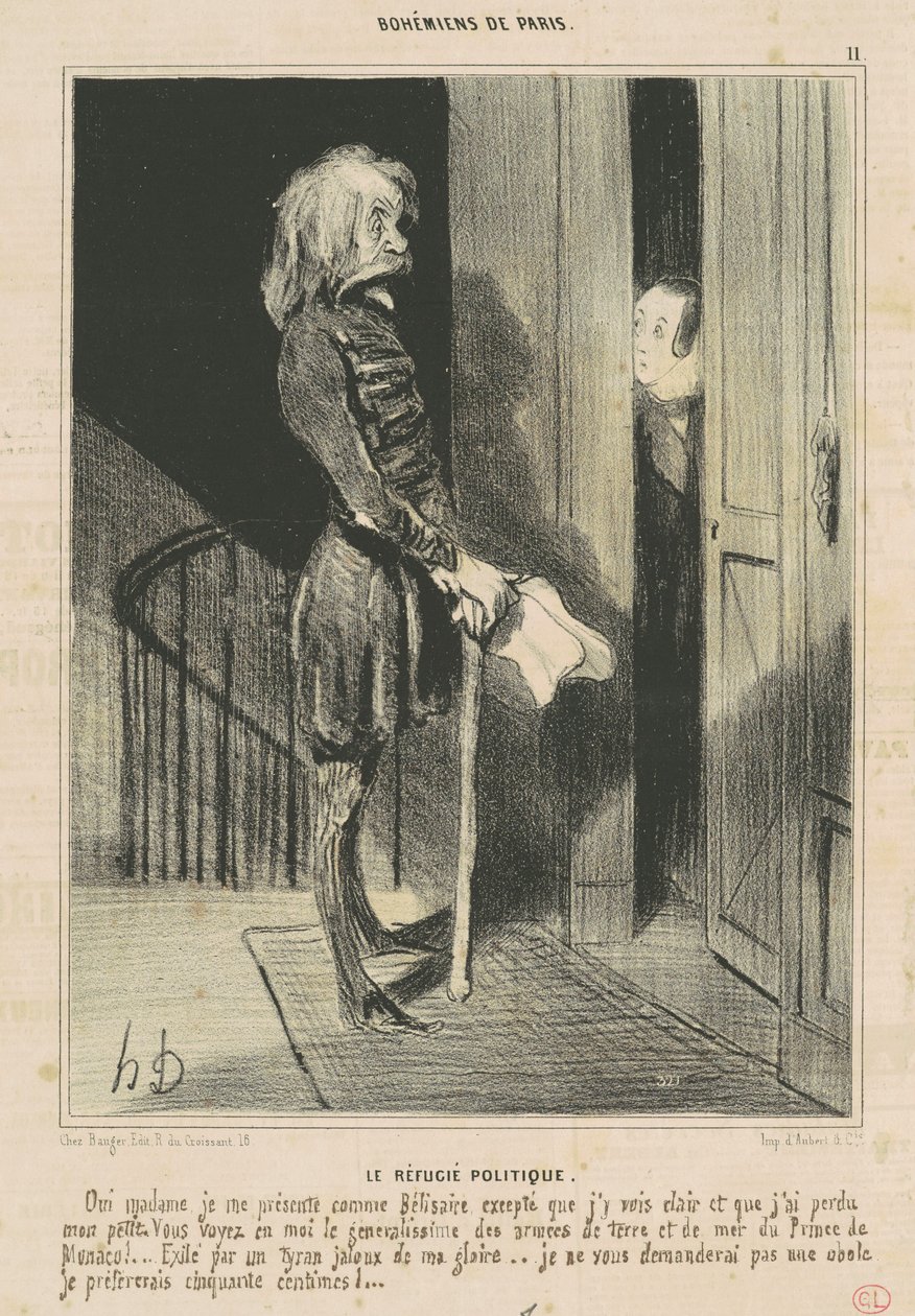 siyasi mülteci by Honoré Daumier