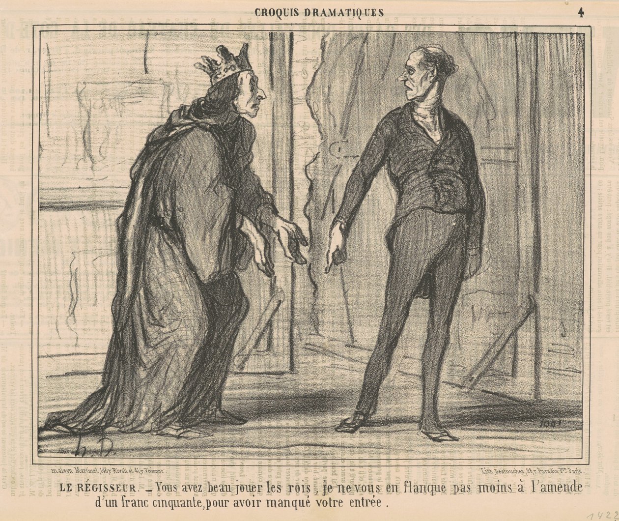 sahne yöneticisi by Honoré Daumier