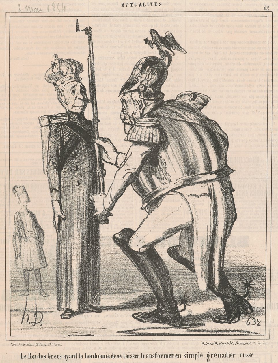 Yunan Kralı... by Honoré Daumier