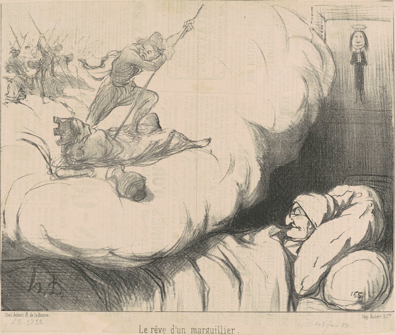 Bir kilise görevlisinin rüyası by Honoré Daumier