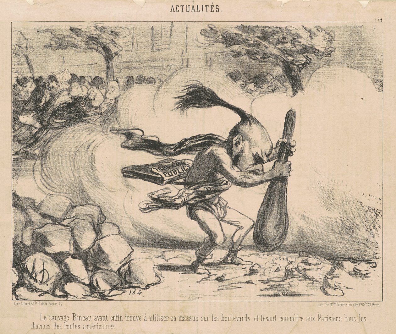 Vahşi bineau sahip ... by Honoré Daumier